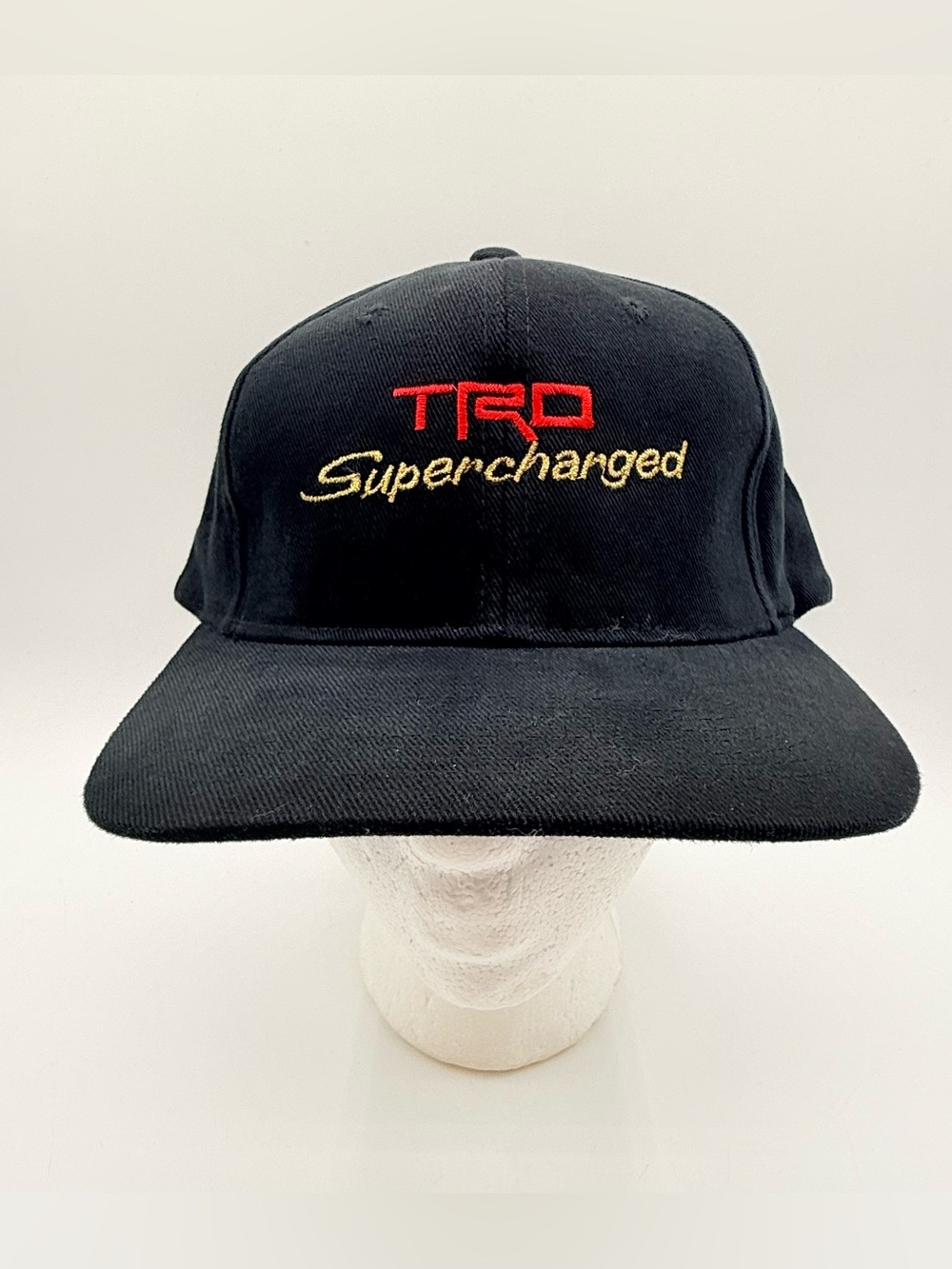 Vintage Toyota TRD Supercharged Hat Black Strapback NOS Racing Cap Korea. READ